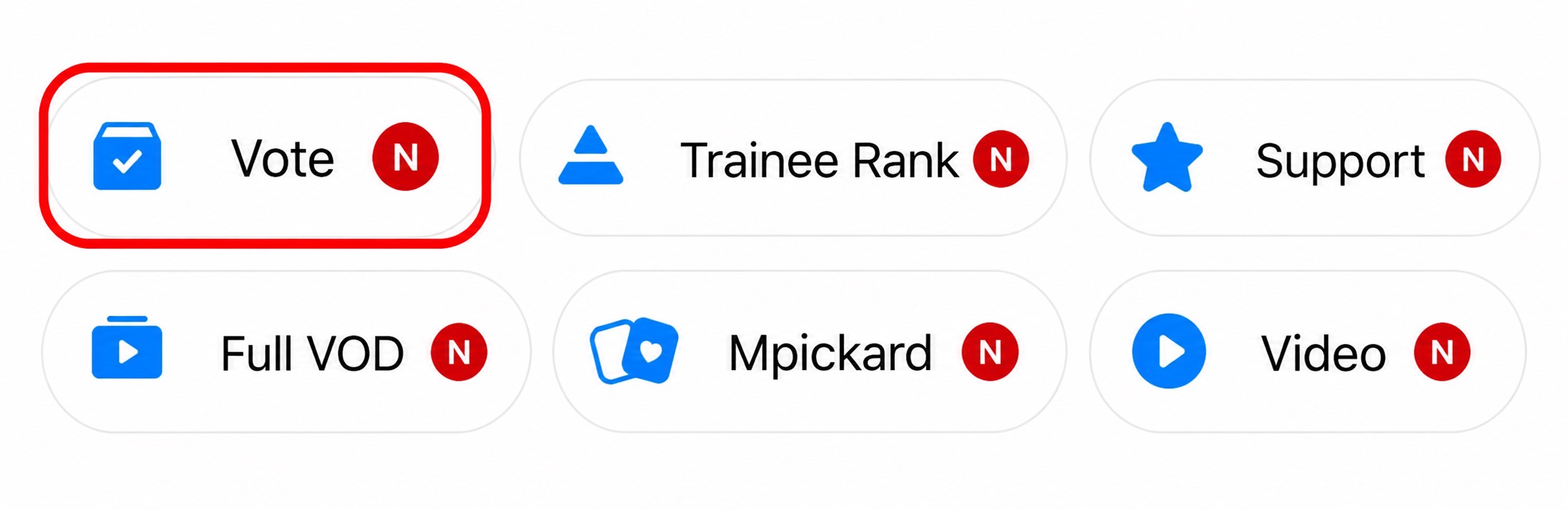 Click VOTE button